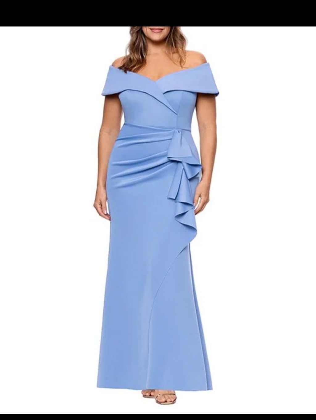 Xscape Off Shoulder Ruched Gown Formal Dress Size 12 Nwt $249 Wedding